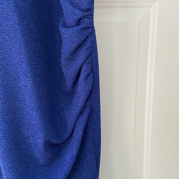 ELIZA J BLUE SPARKLY DRESS. PRE-OWNED. SIZE 4. - Picture 8 of 11